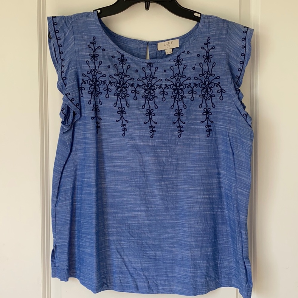 Loft blue blouse